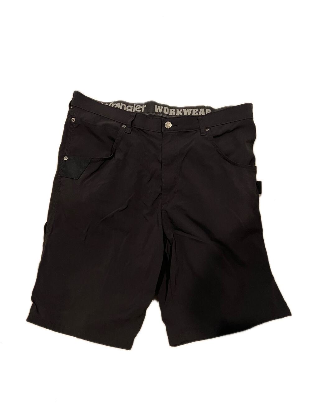 Wrangler Black Nylon Poly Flat Front Shorts W: 36